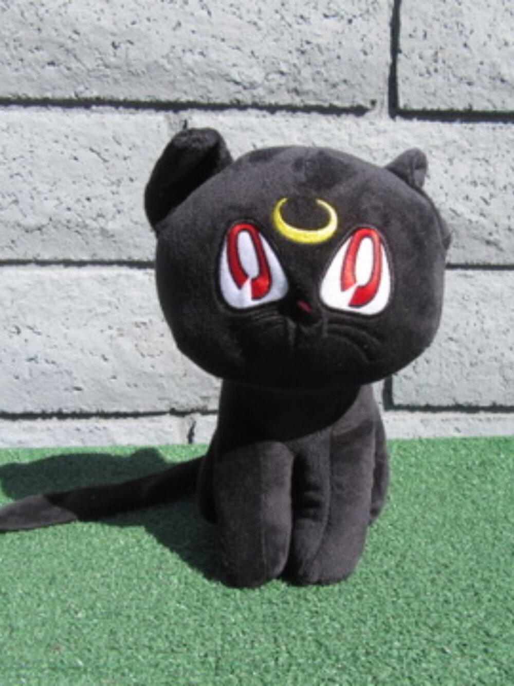 Sailor Moon Luna Black Seated Cat Plush Stuffed Animal 9" Anime